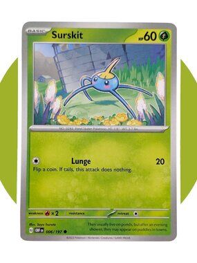Obsidian Flames Pokemon Card (GG03): Surskit 006/197